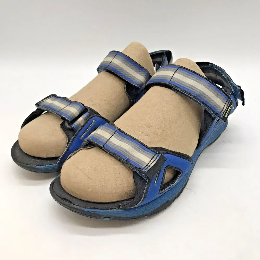 Merrell Hydro Blaze Hook & Loop Sandals Boy's 5M Women's 5.5 Blue Water Shoes